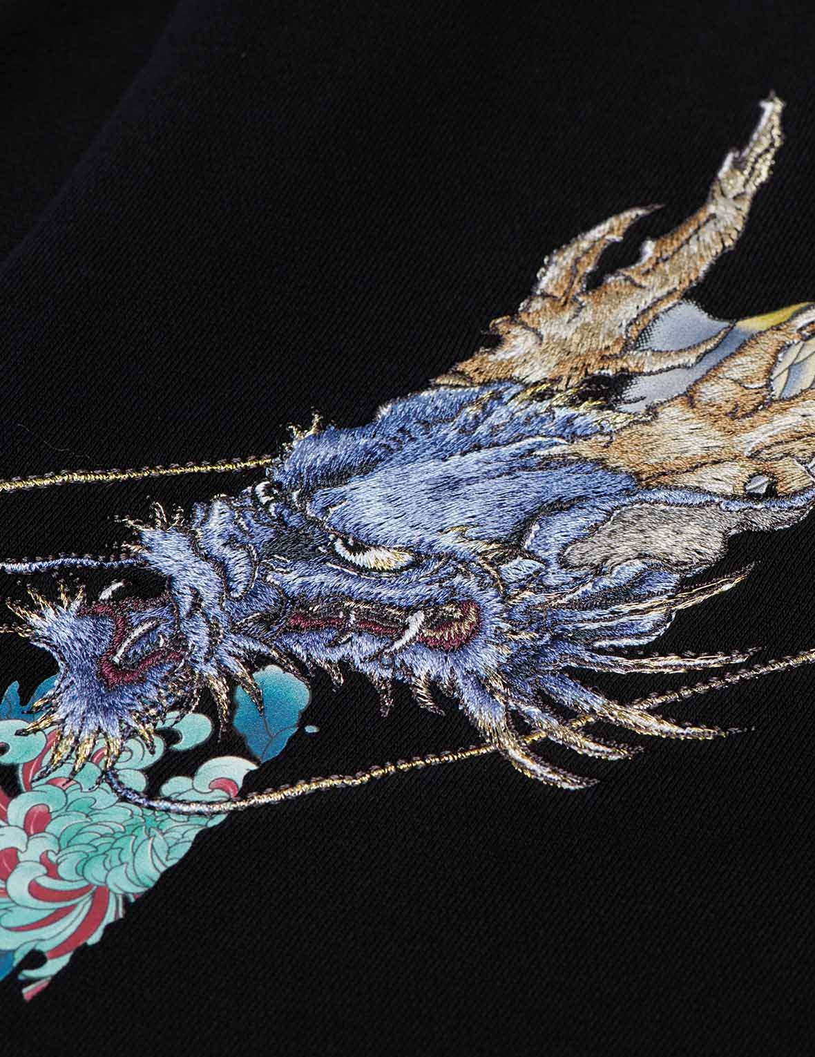 DRAGON-EMBROIDERED DAICOCK PRINT SWEATSHIRT - 7