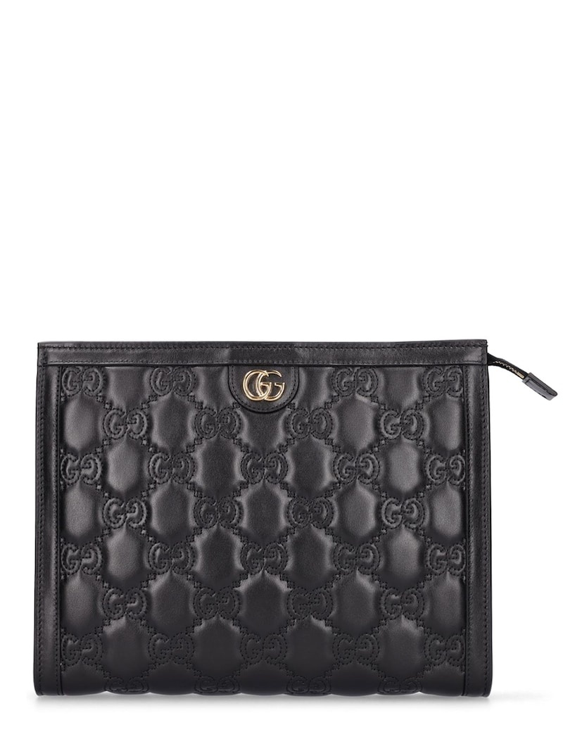グッチ Gucci Matelasse Leather Pouch Gucci Matelassé Leather Pouch 17x10x4.5cm – LOZURI®