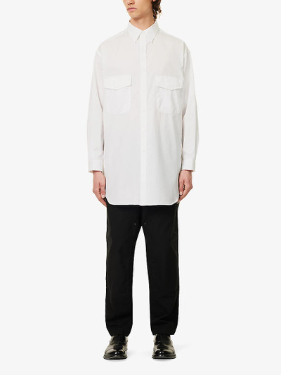 Yohji Yamamoto Chest-pocket relaxed-fit cotton shirt outlook