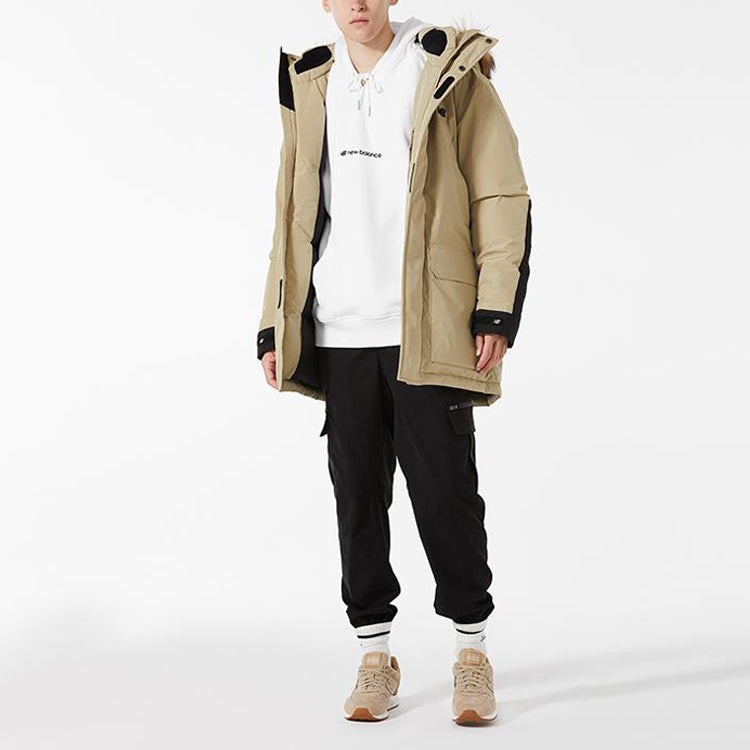 New Balance Lifestyle Down Puffer Jacket 'Beige Black' NP943021-BEI - 3