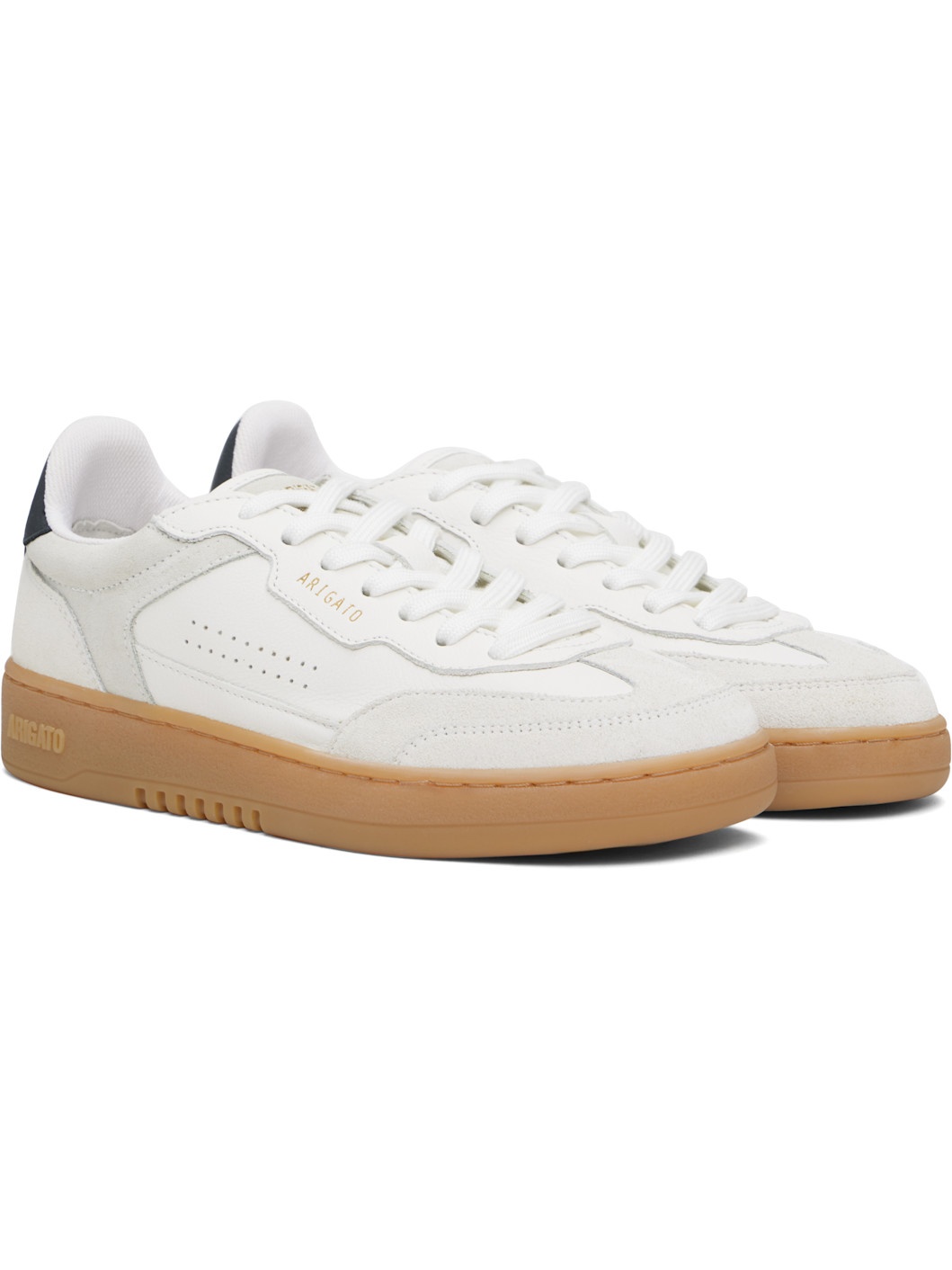White & Gray Dice T-Toe Sneakers - 4