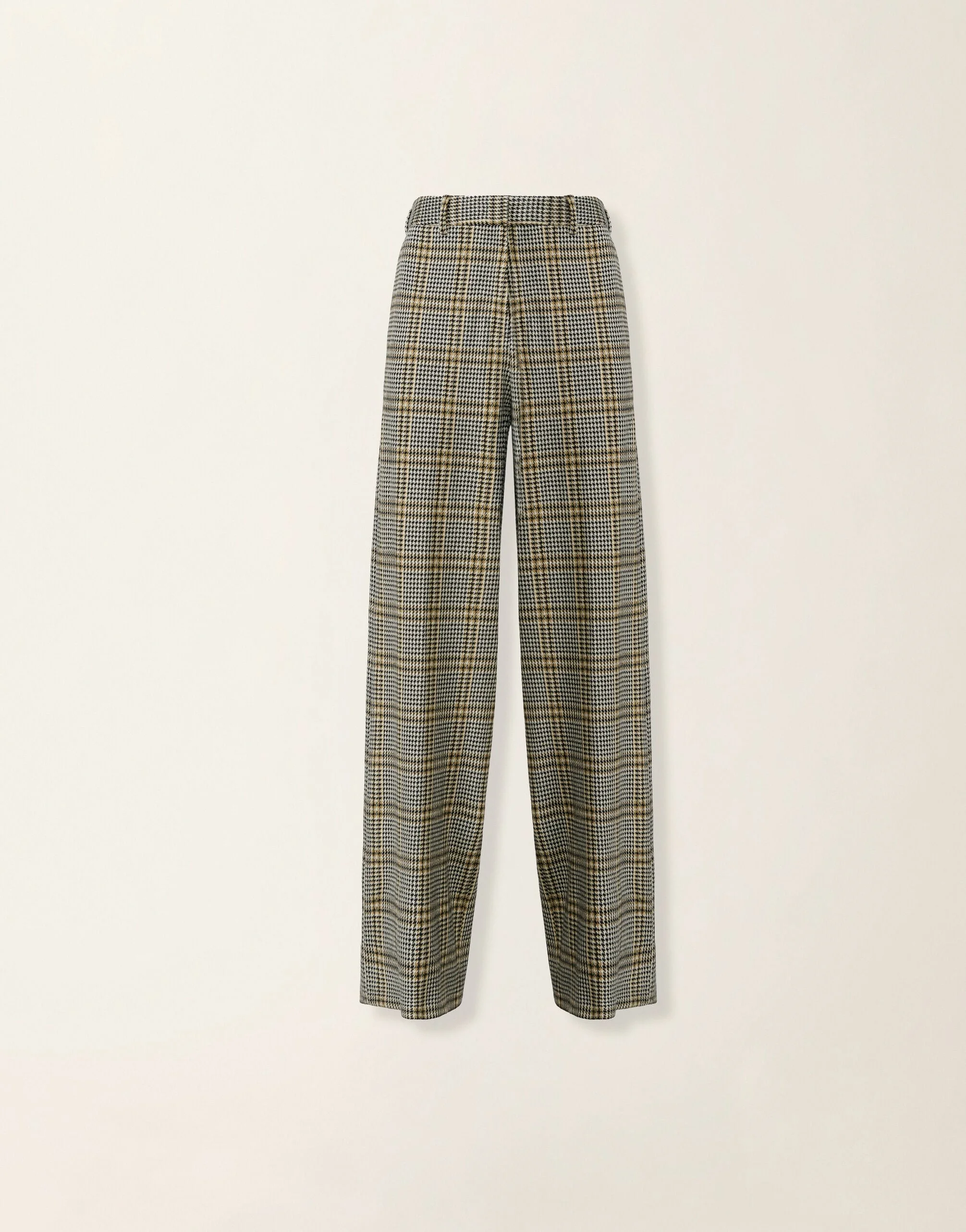 Check jersey trousers - 1