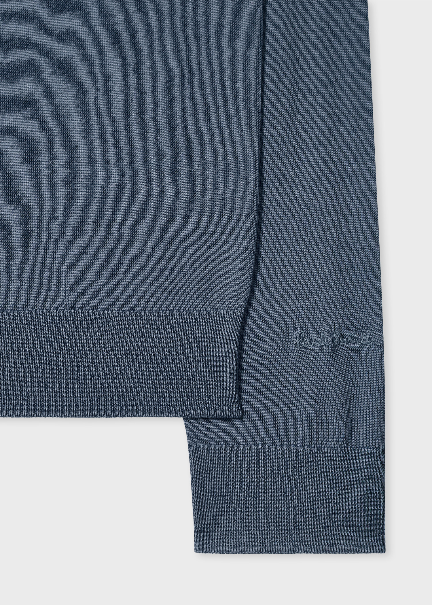 Stone Blue Merino Wool Sweater - 2