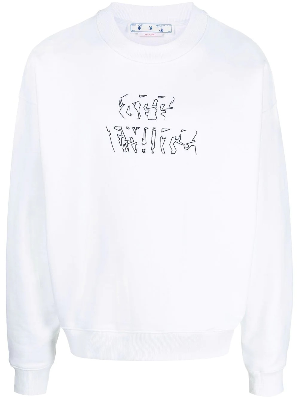 stitched graffiti logo-embroidered sweatshirt - 1