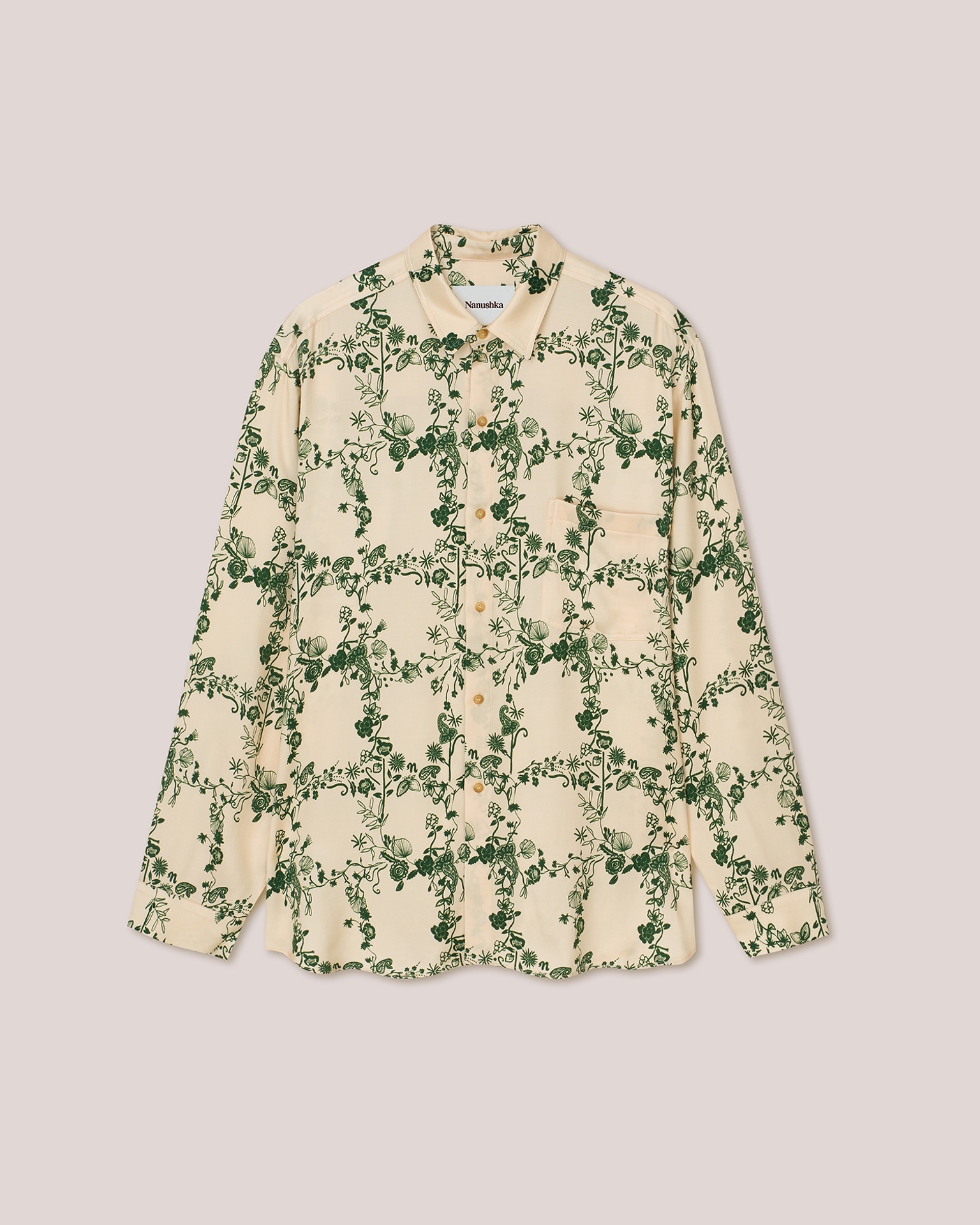 JARI - Long-sleeve shirt - Floral frame green - 1