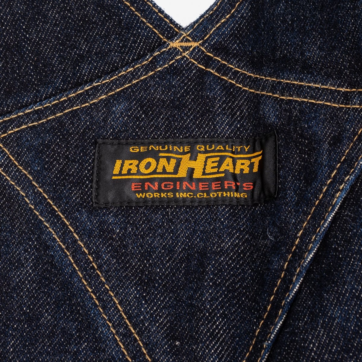 IH-805 21oz Selvedge Denim Double Knee Overalls - Indigo - 10