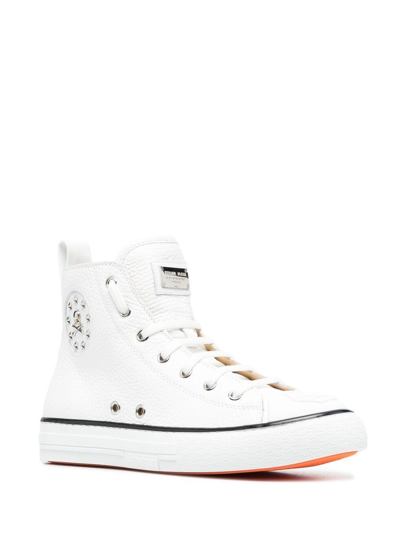 PHILIPP PLEIN leather high-top sneakers outlook