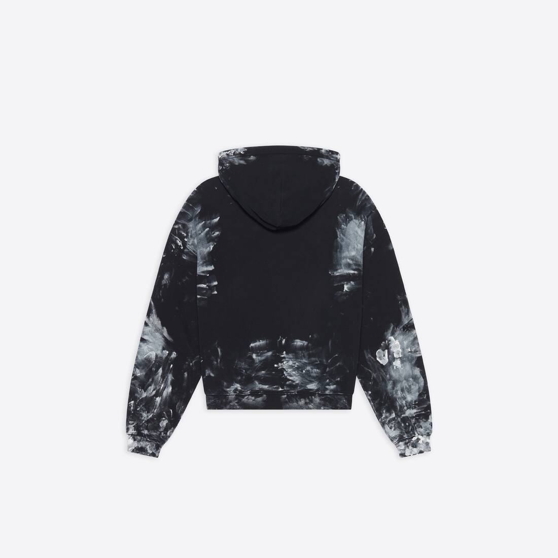 Painter Fitted Hoodie in Black/white - 2