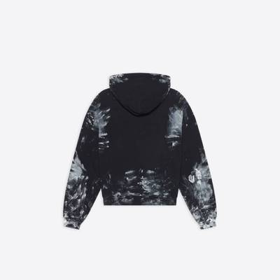 BALENCIAGA Painter Fitted Hoodie in Black/white outlook