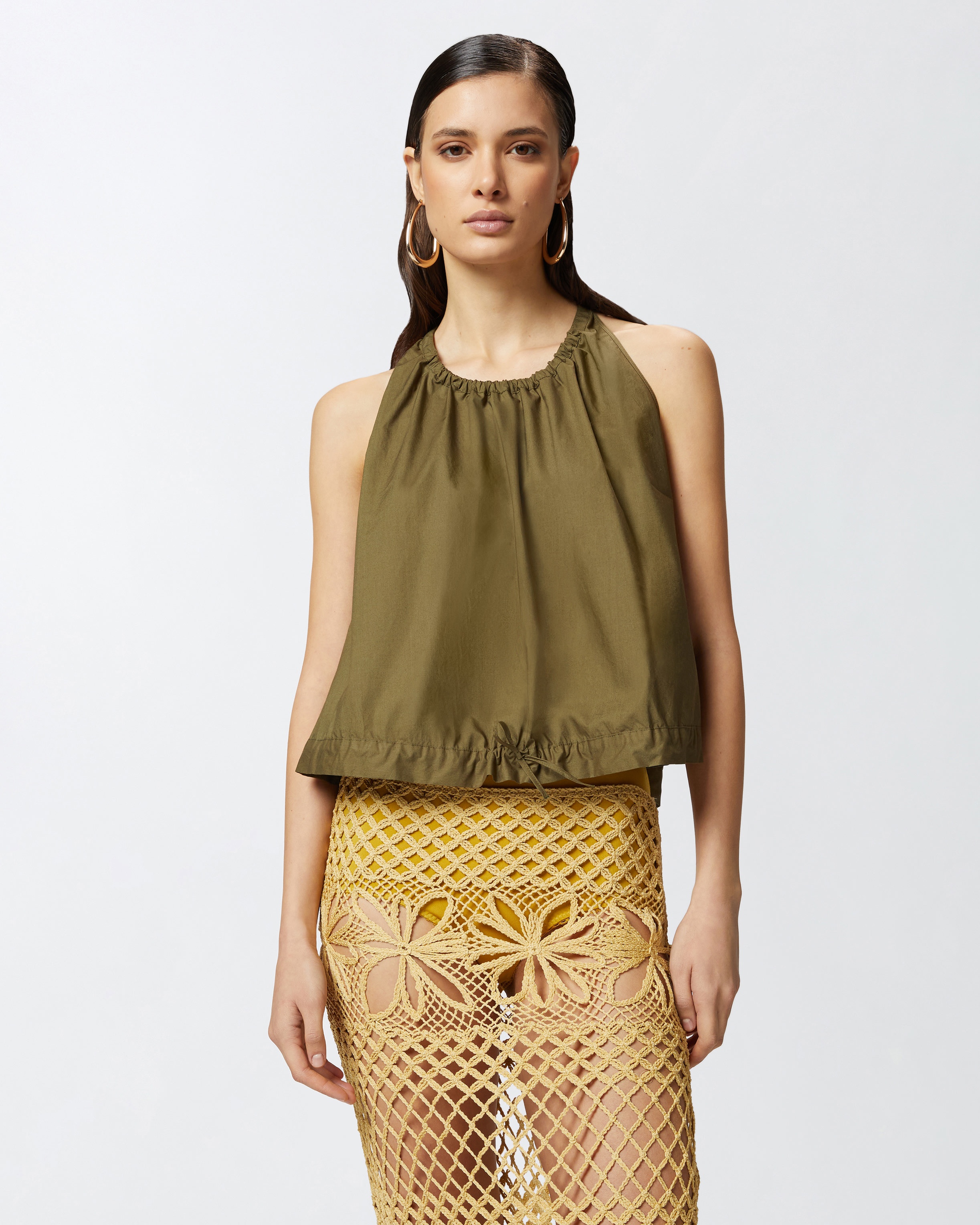 SLEEVELESS POPLIN TOP - 2