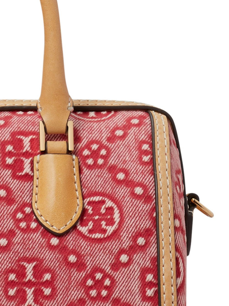 T-monogram denim petite barrel bag 4