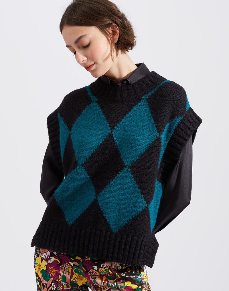 La DoubleJ Argyle Gilet outlook