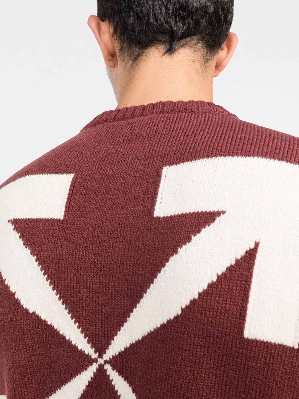 arrow-knit crew-neck jumper - 5