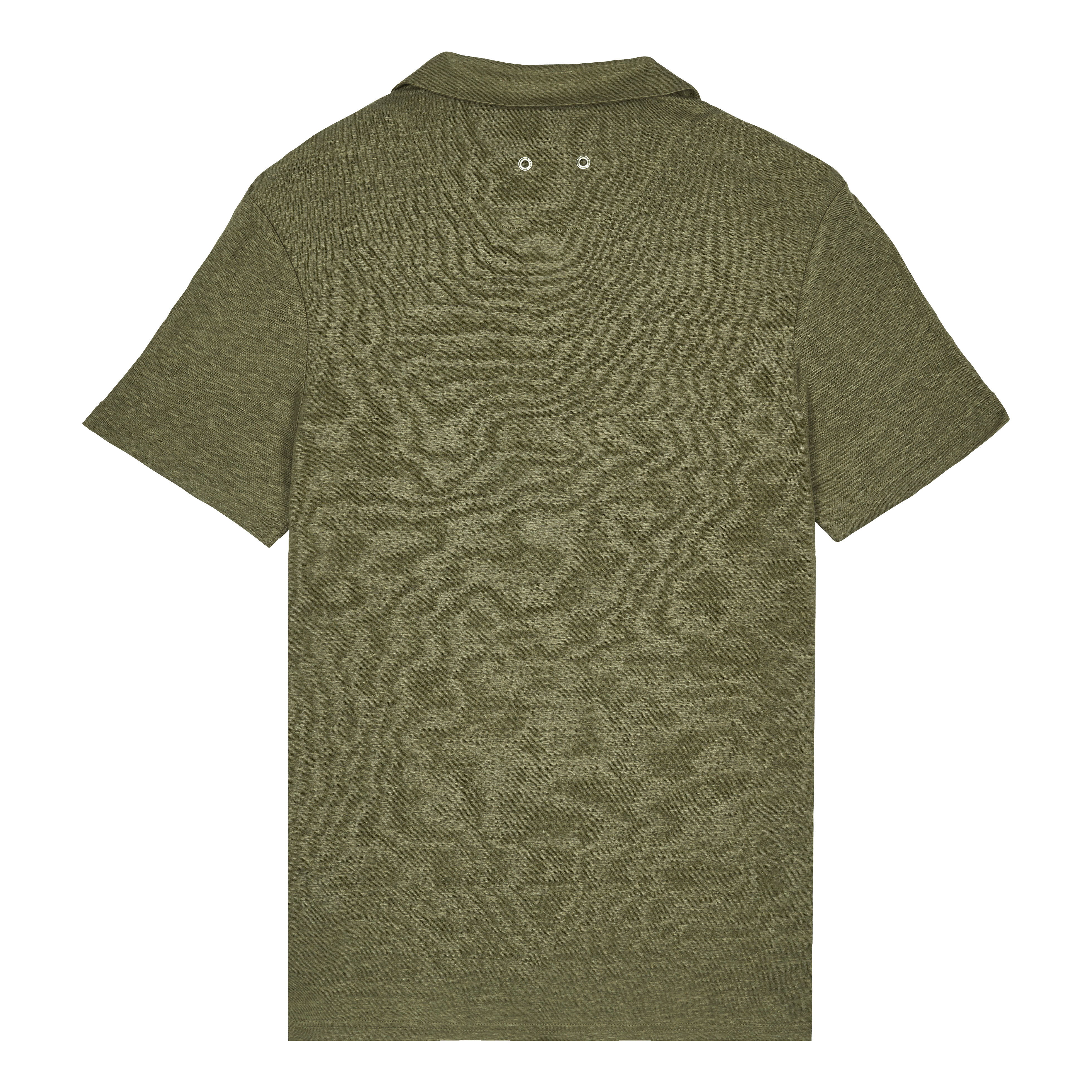 Men Linen Jersey Polo Solid - 2