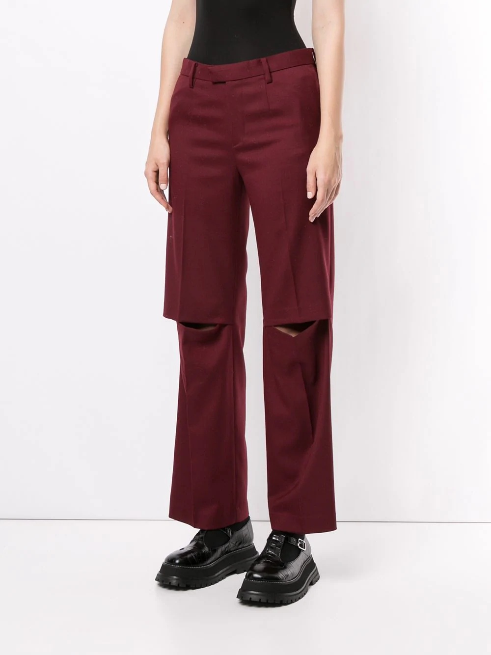 knee slit trousers - 3