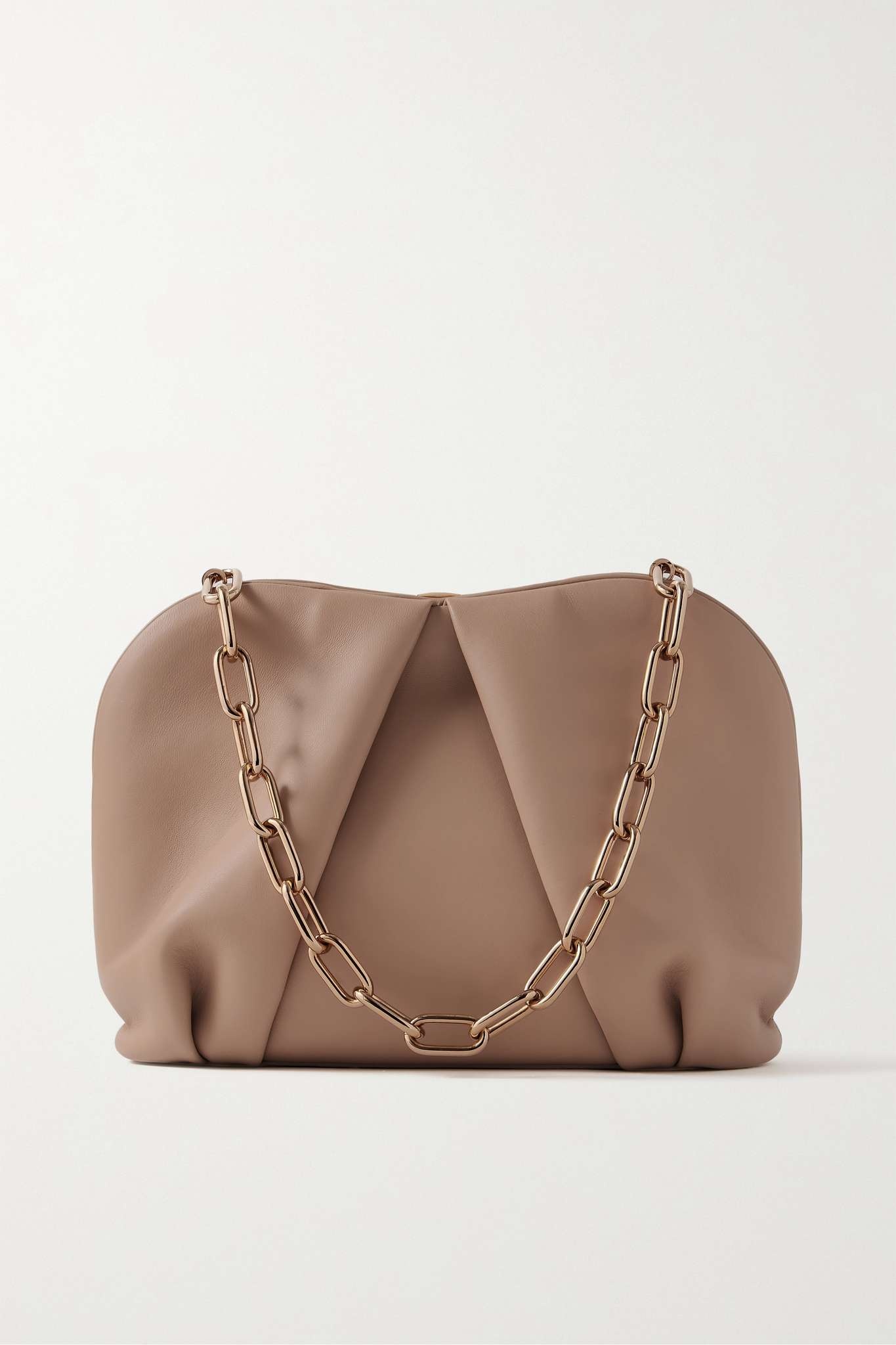 Taylor pleated leather clutch - 1