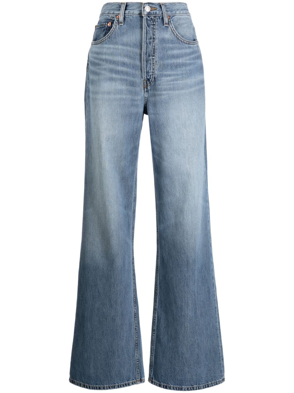 high-rise wide-leg jeans - 1