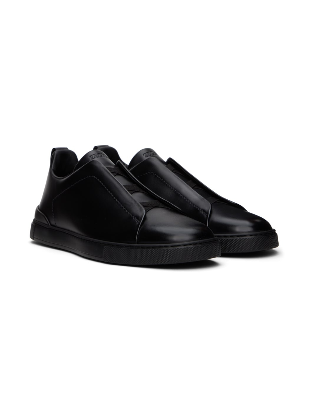 Black Triple Stitch Sneakers - 4