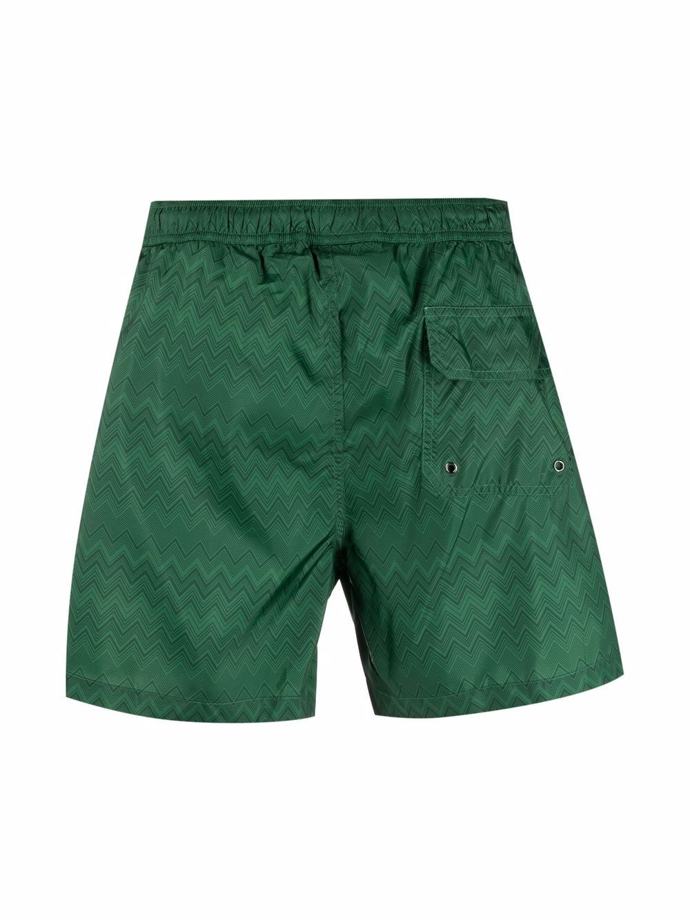 zigzag-pattern swim shorts - 2