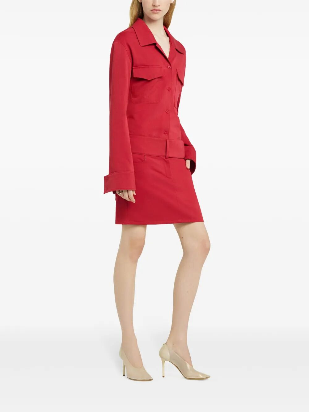 Courreges Women Mini Skirt Belted Polycotton - 2