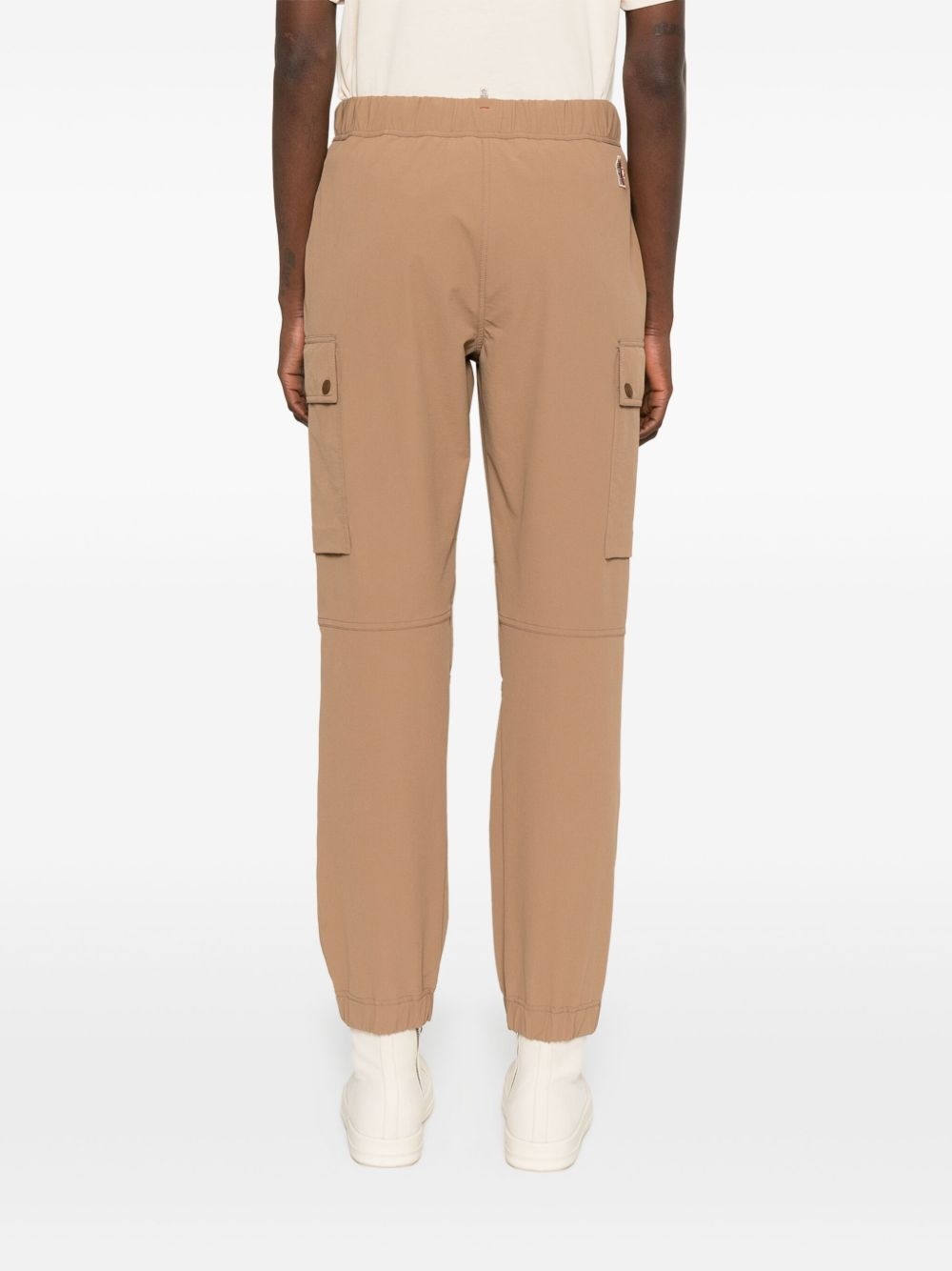 logo-patch cargo trousers - 4