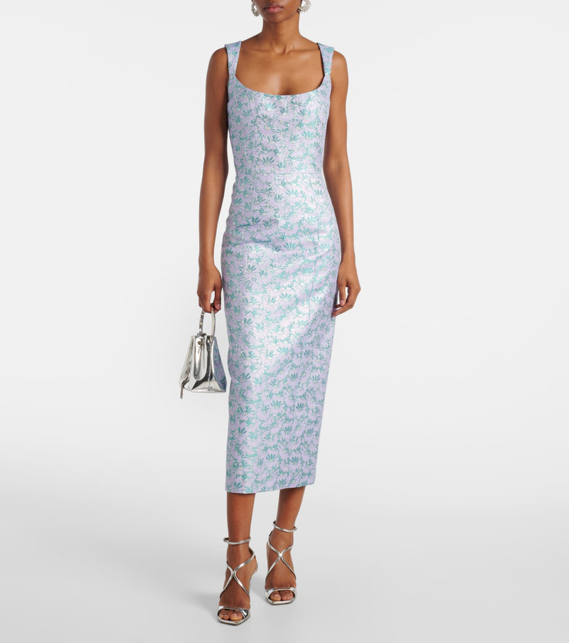 markarian Numa Daisy brocade corset midi dress outlook