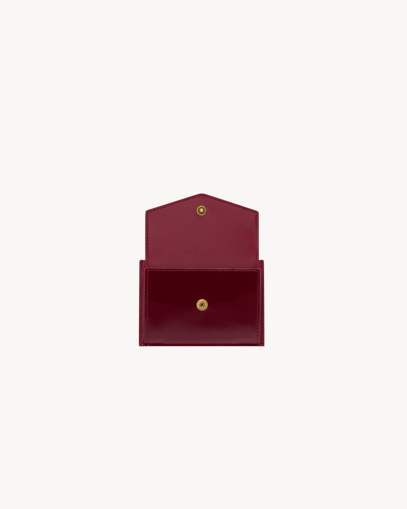 UPTOWN FLAP CARD CASE IN PATENT LEATHER 4