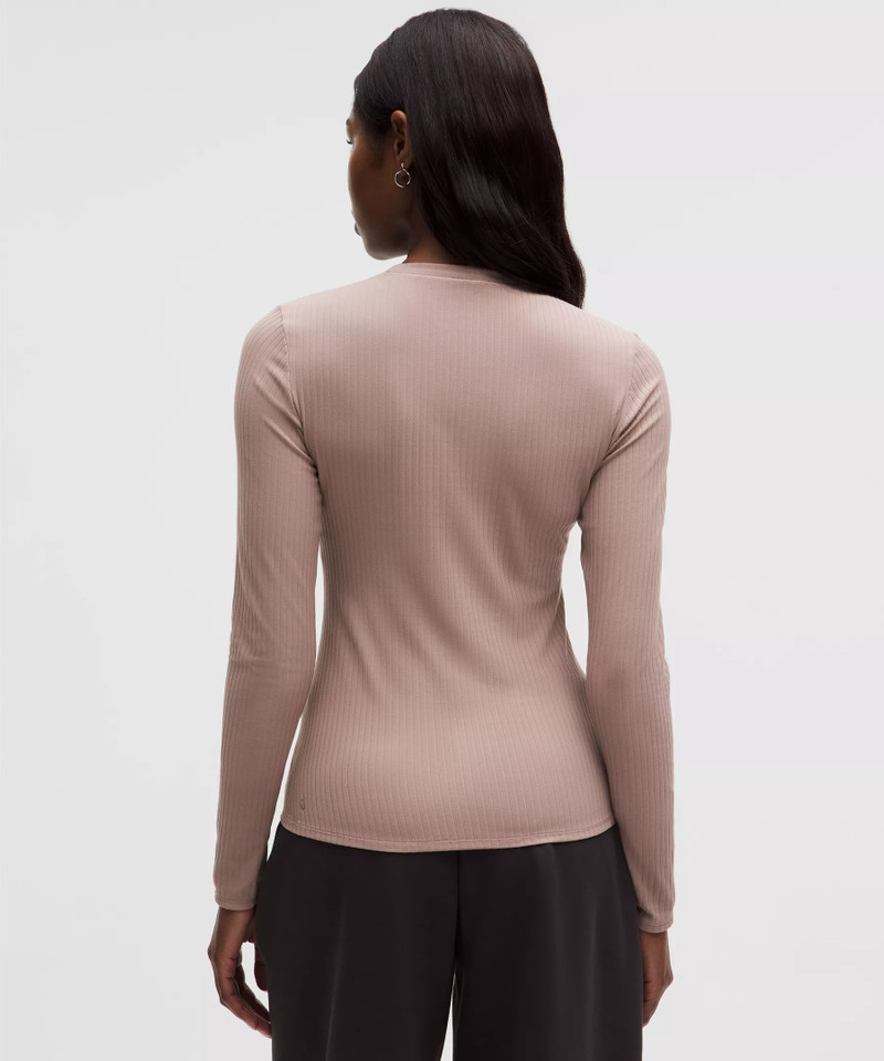 Wundermost Ultra-Soft Ribbed Nulu Crewneck Long-Sleeve Shirt 3