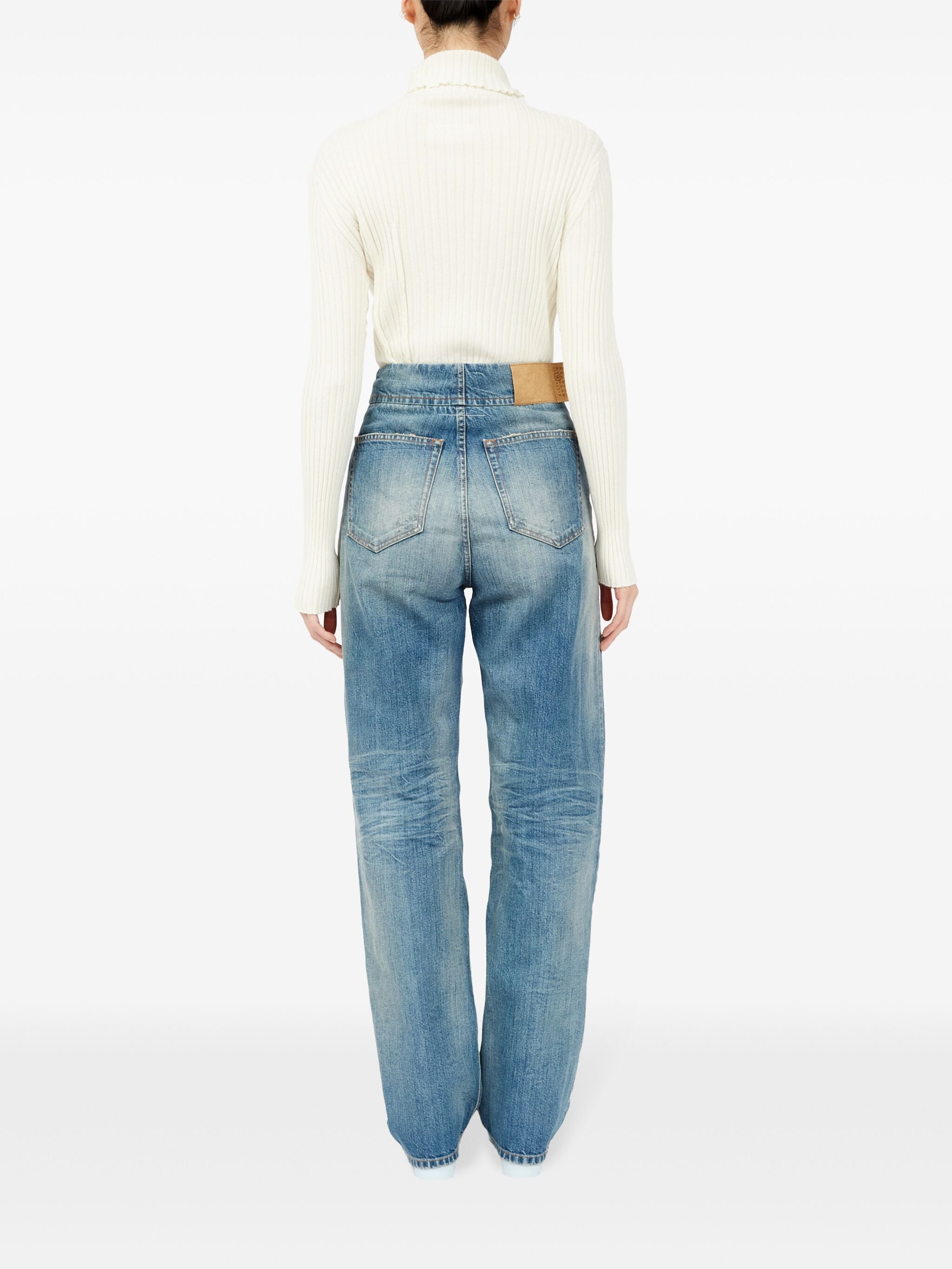 Distressed Straight Jeans - 6
