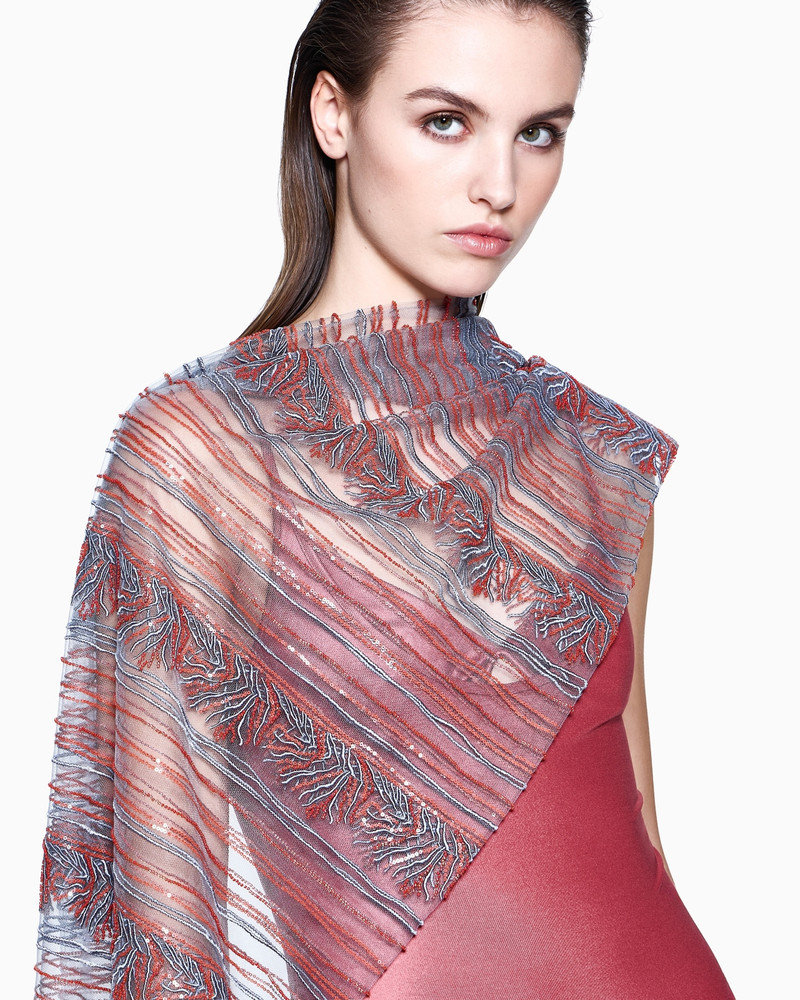 EMBROIDERED TULLE STOLE 3