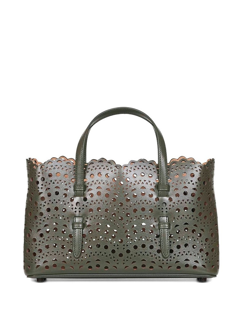 Alaïa scalloped-trim tote bag outlook