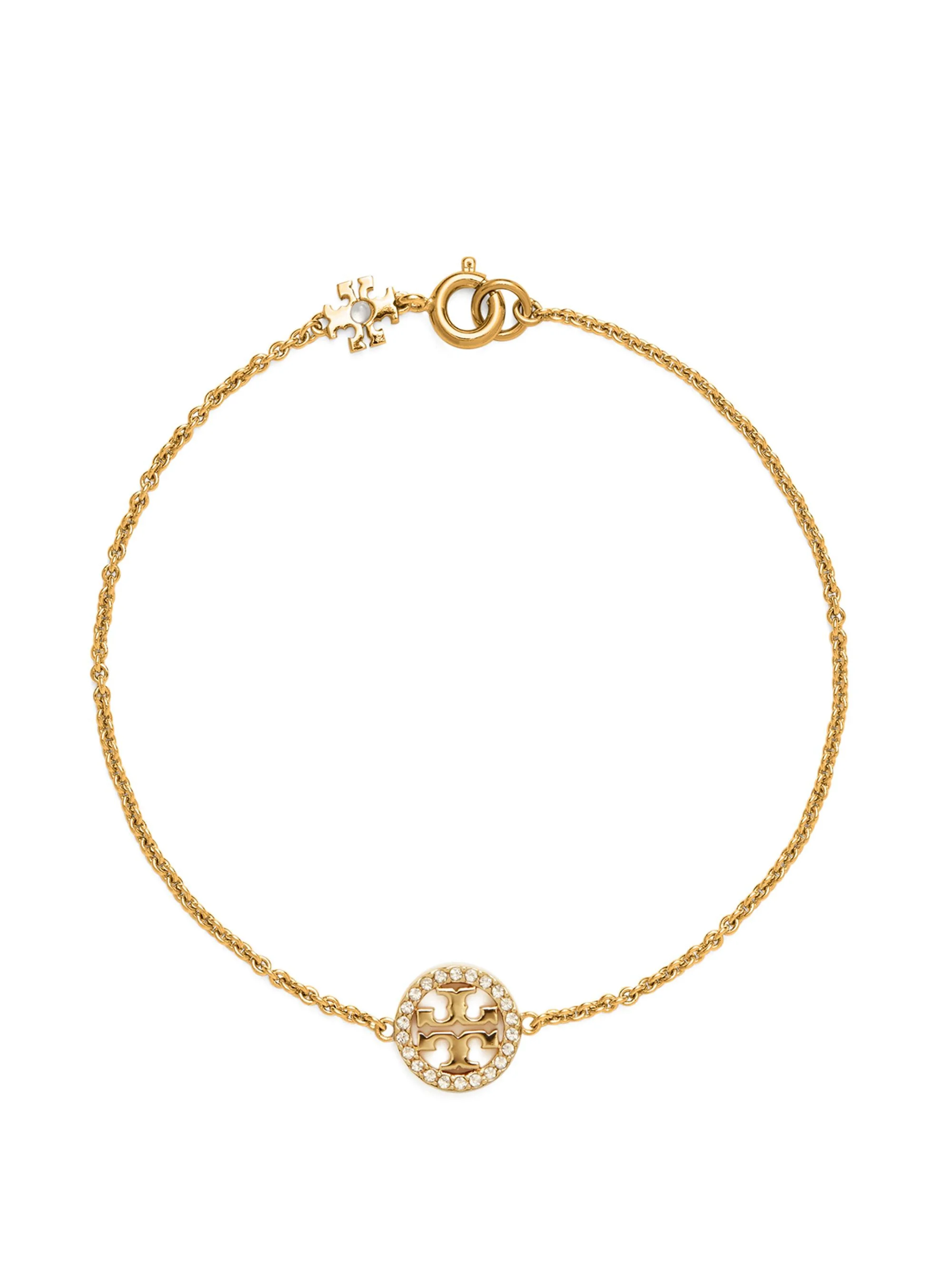 Women's Icon Pavé Chain Bracelet - Tory Gold Crystal - 1