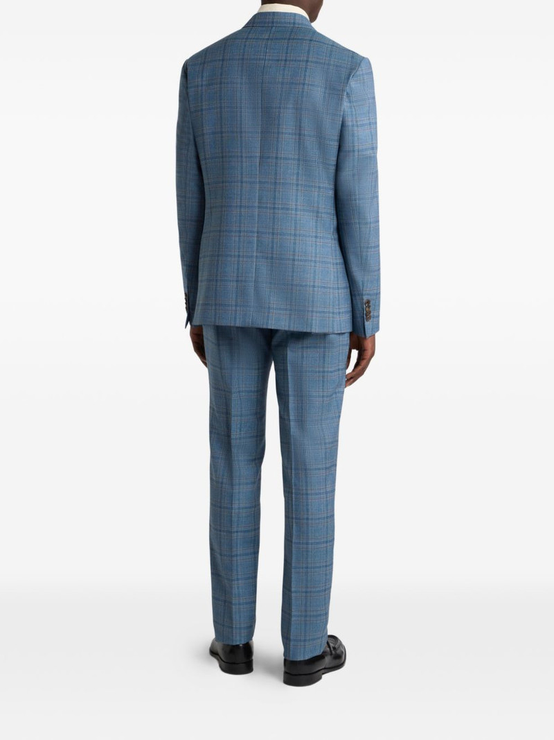 checked single-breasted wool suit 3