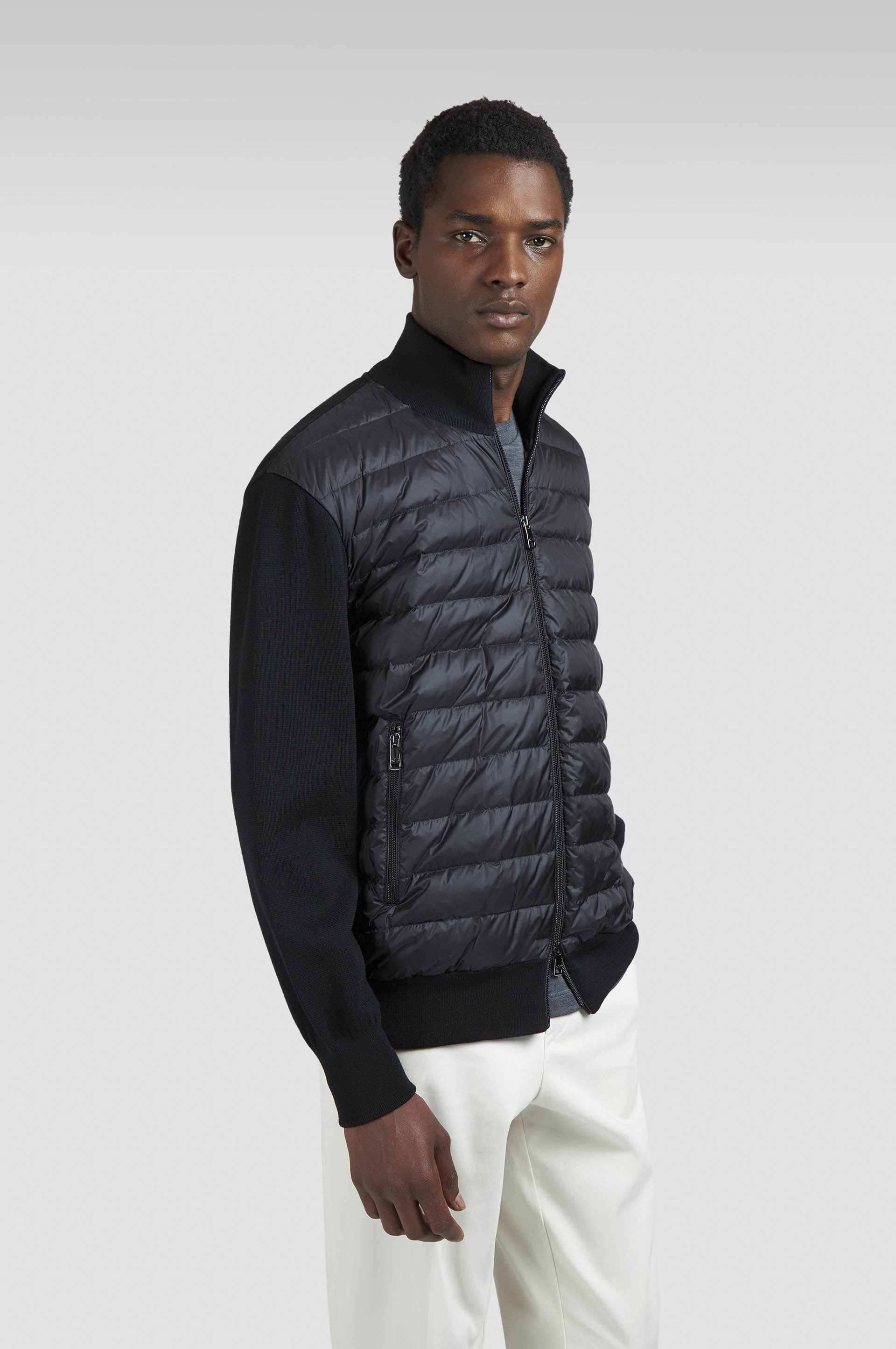 ULTRALIGHT HYBRID ZIP-UP SWEATER IN TECH WOOL - 8