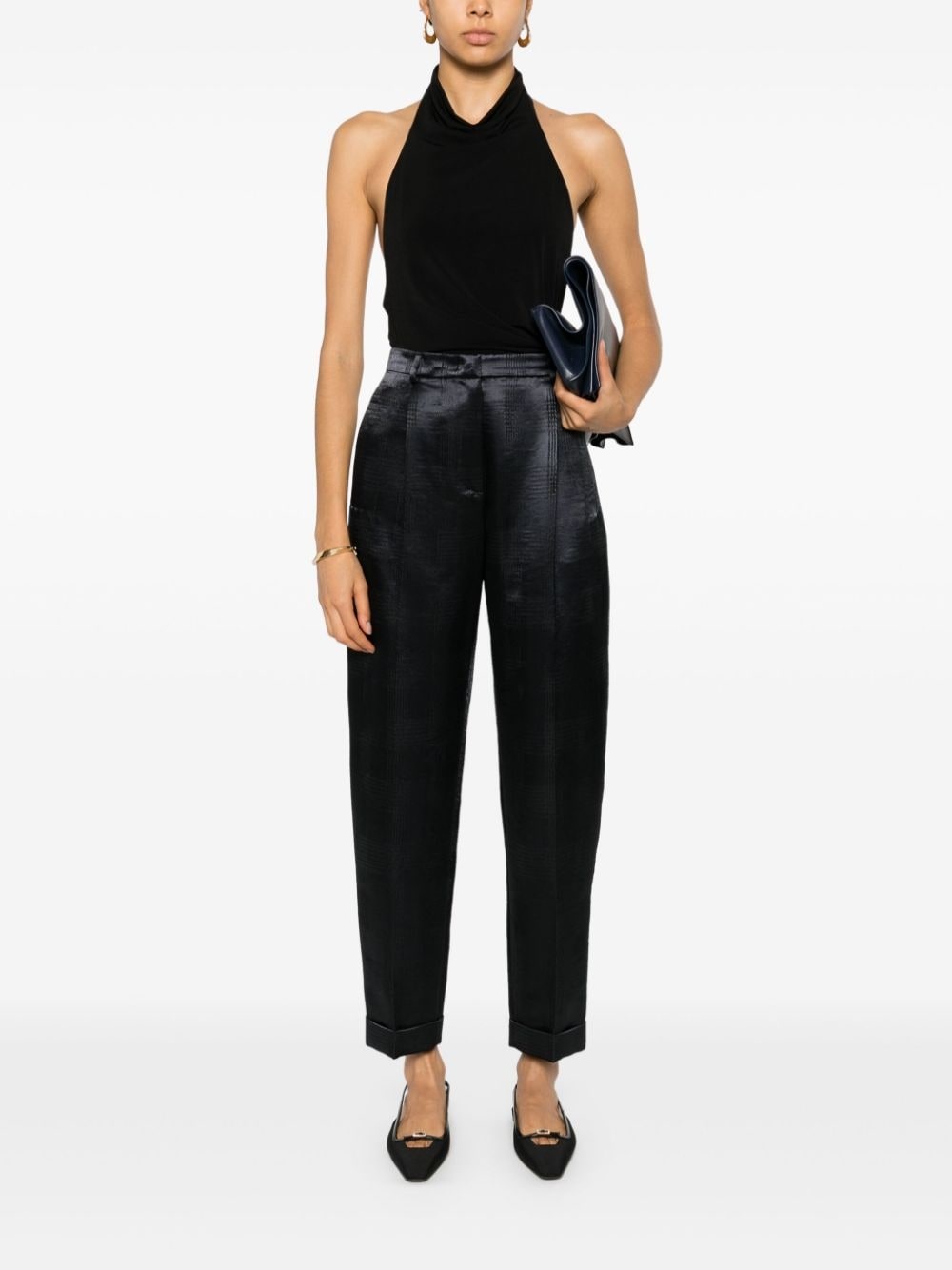 houndstooth-pattern trousers - 2