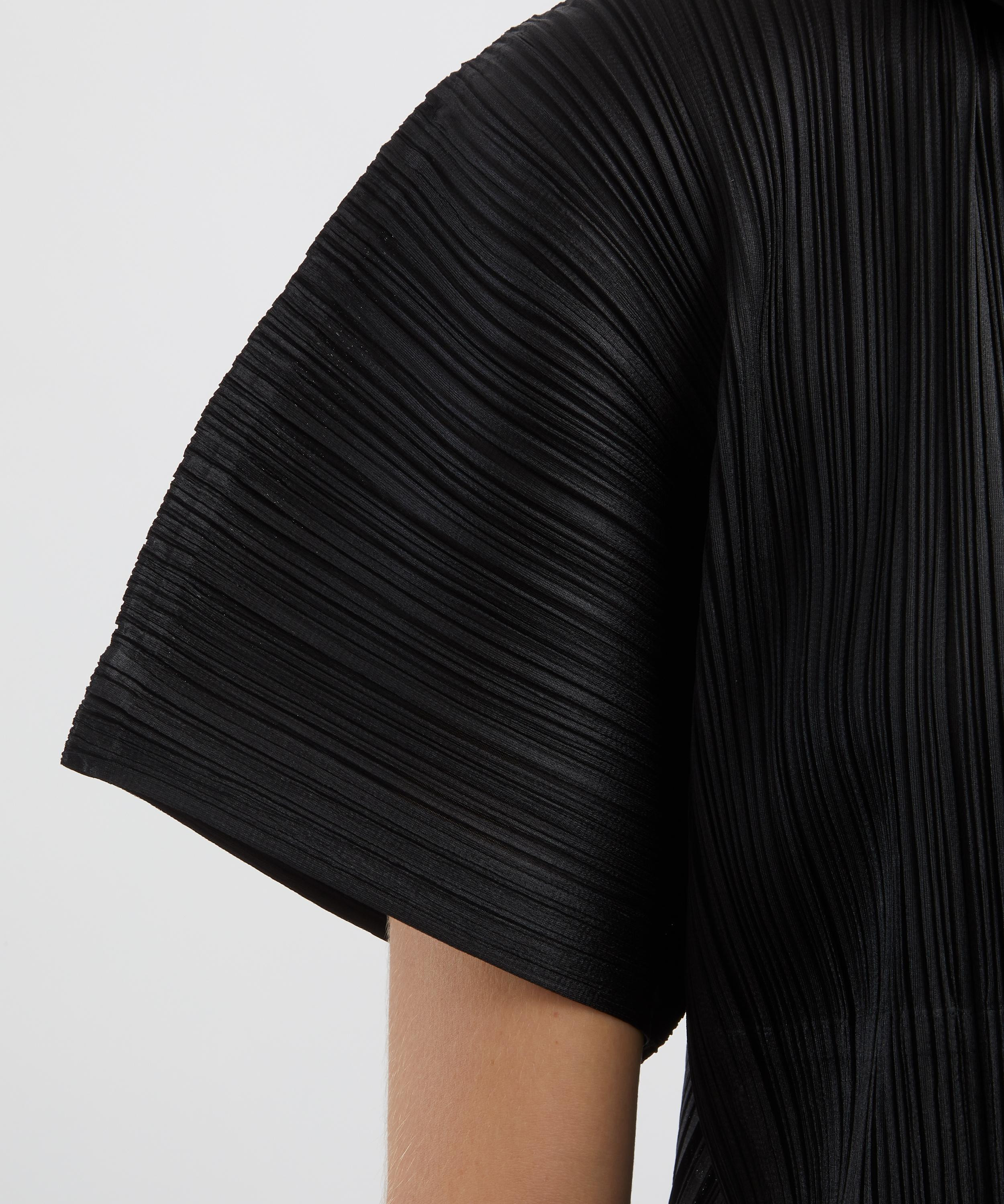 MONTHLY COLOURS: AUGUST Black Pleated Hooded Top - 5