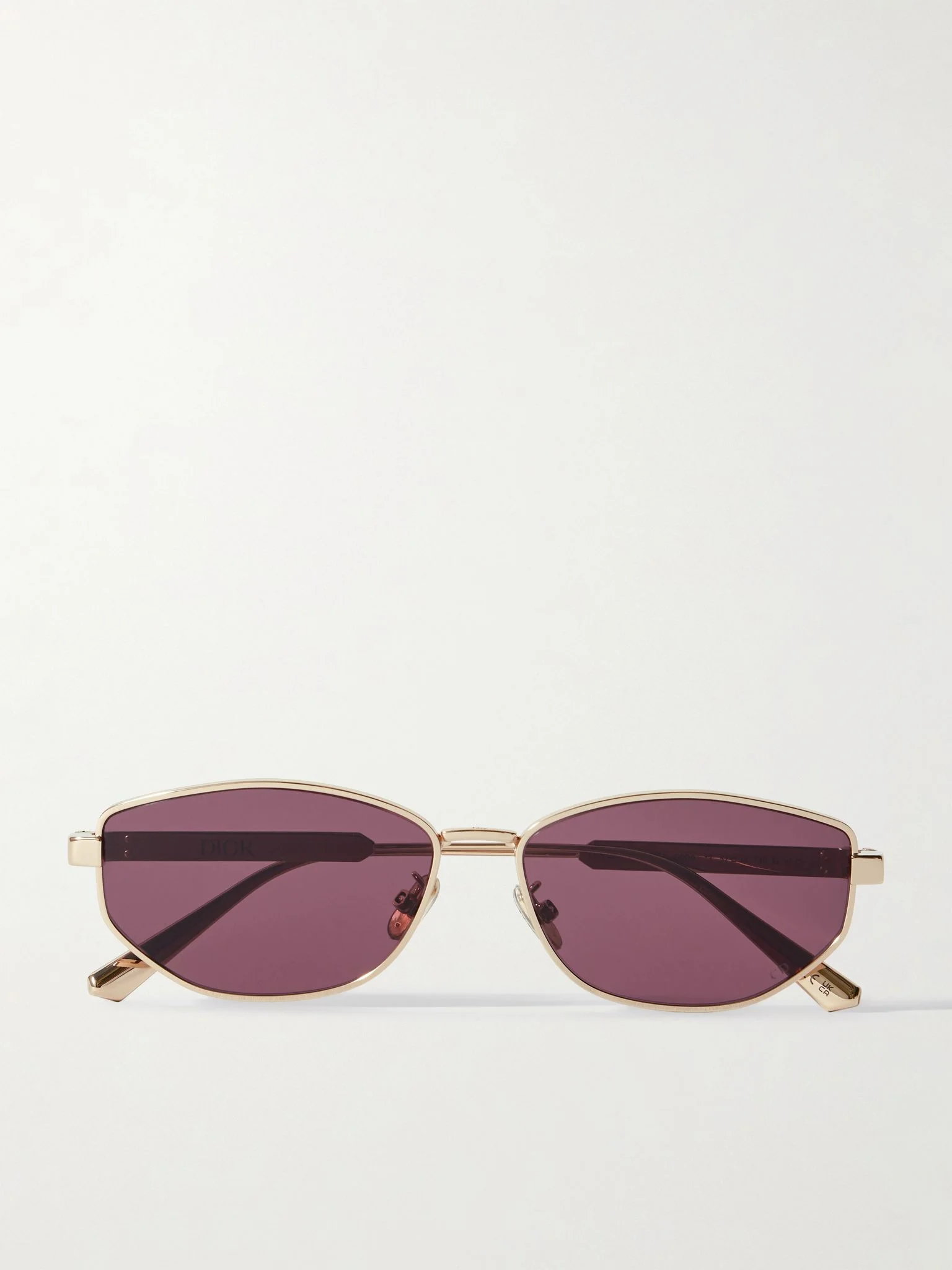DiorCannage B1U oval-frame rose gold-tone sunglasses Rose gold - 1