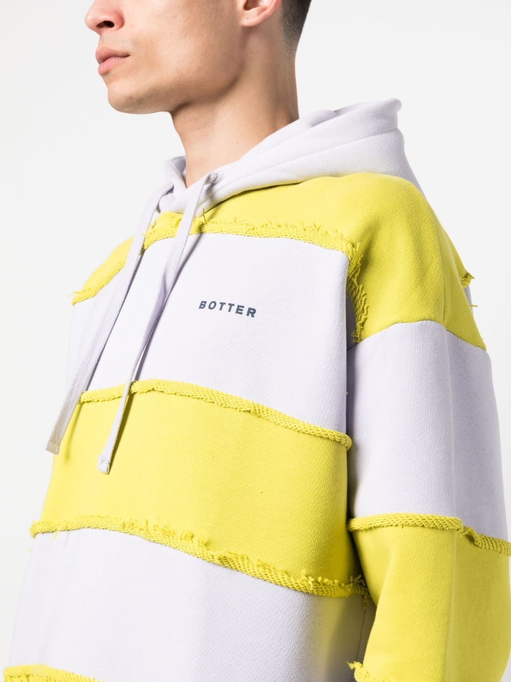striped drawstring hoodie - 5