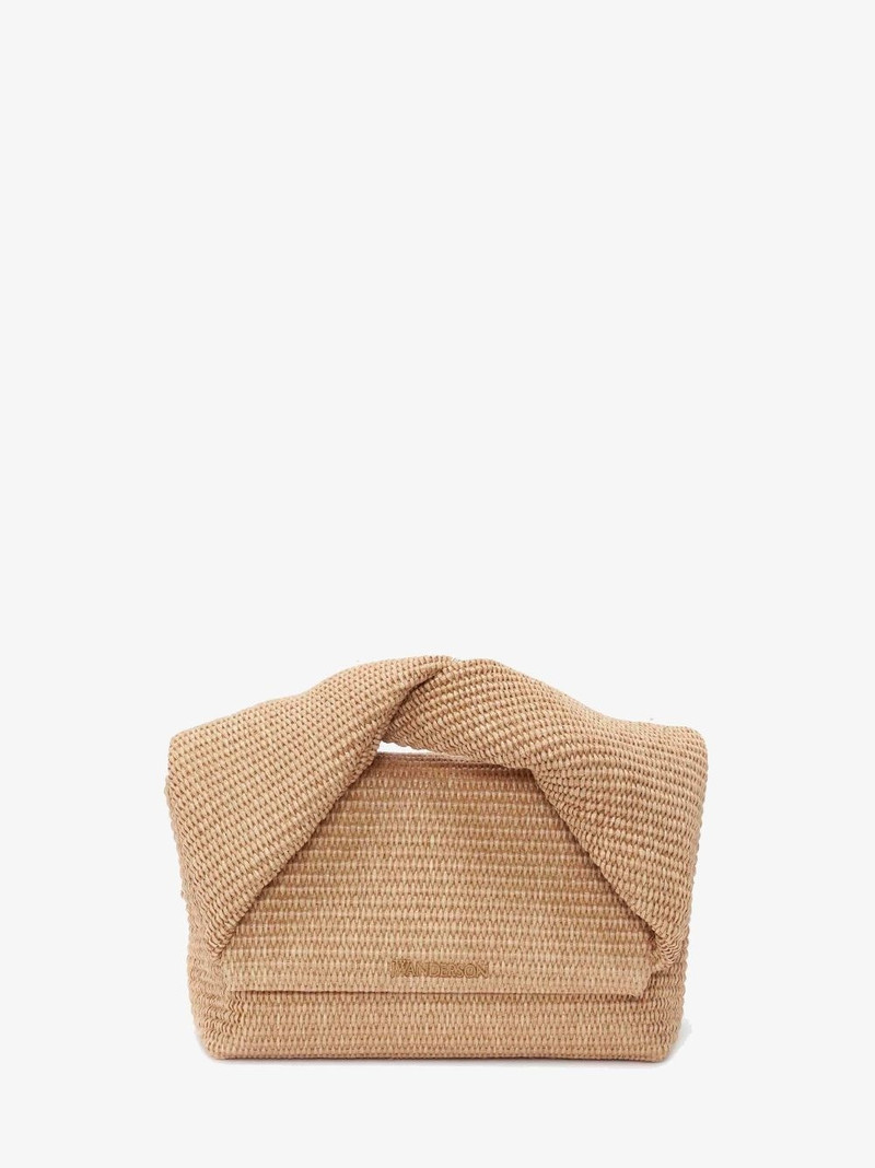 LARGE TWISTER - RAFFIA TOP HANDLE BAG 1