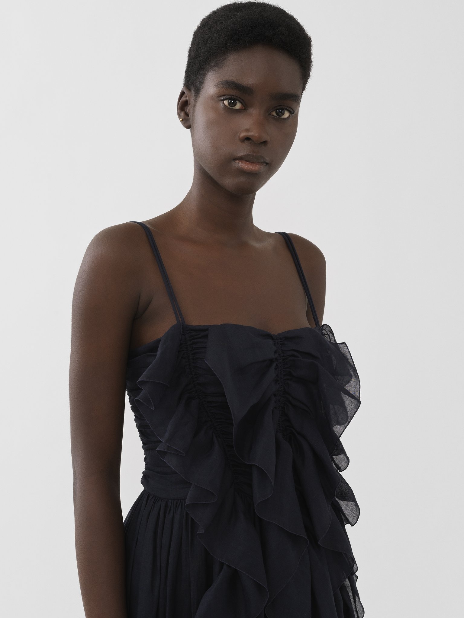 RUFFLED MIDI DRESS - 5