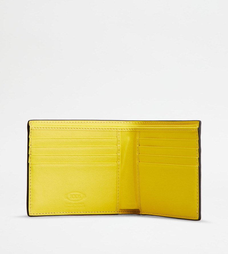 Tod's WALLET IN LEATHER - YELLOW, BROWN outlook