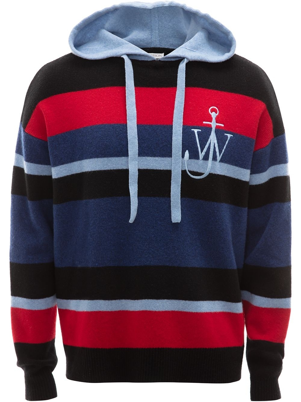 striped logo hoodie - 1