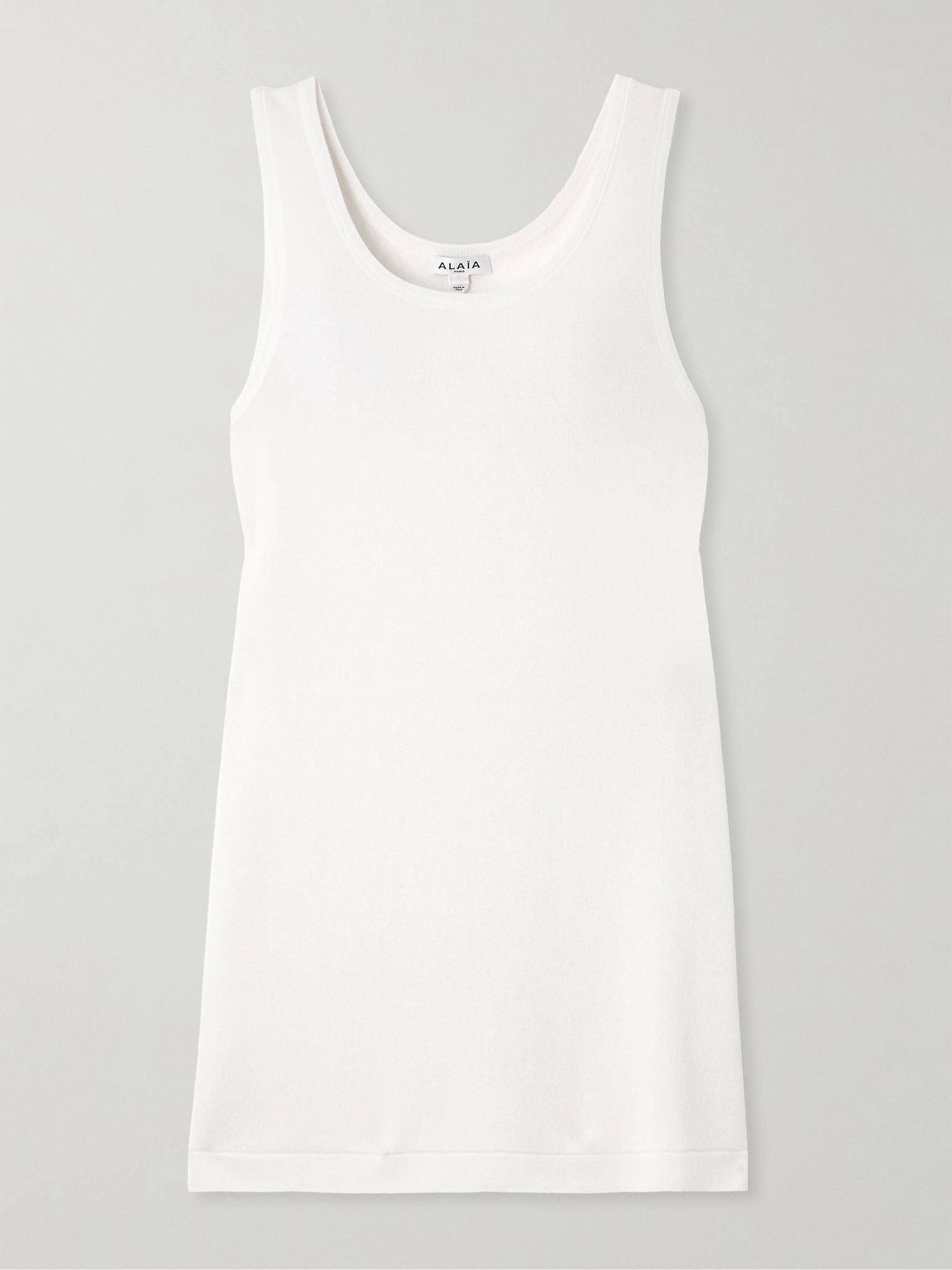 Cotton-blend mini dress White - 1