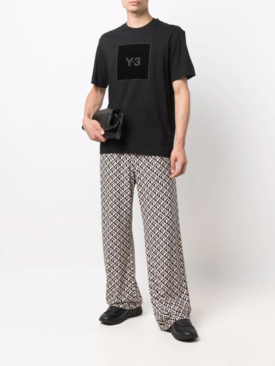 Y-3 square logo-print T-shirt outlook