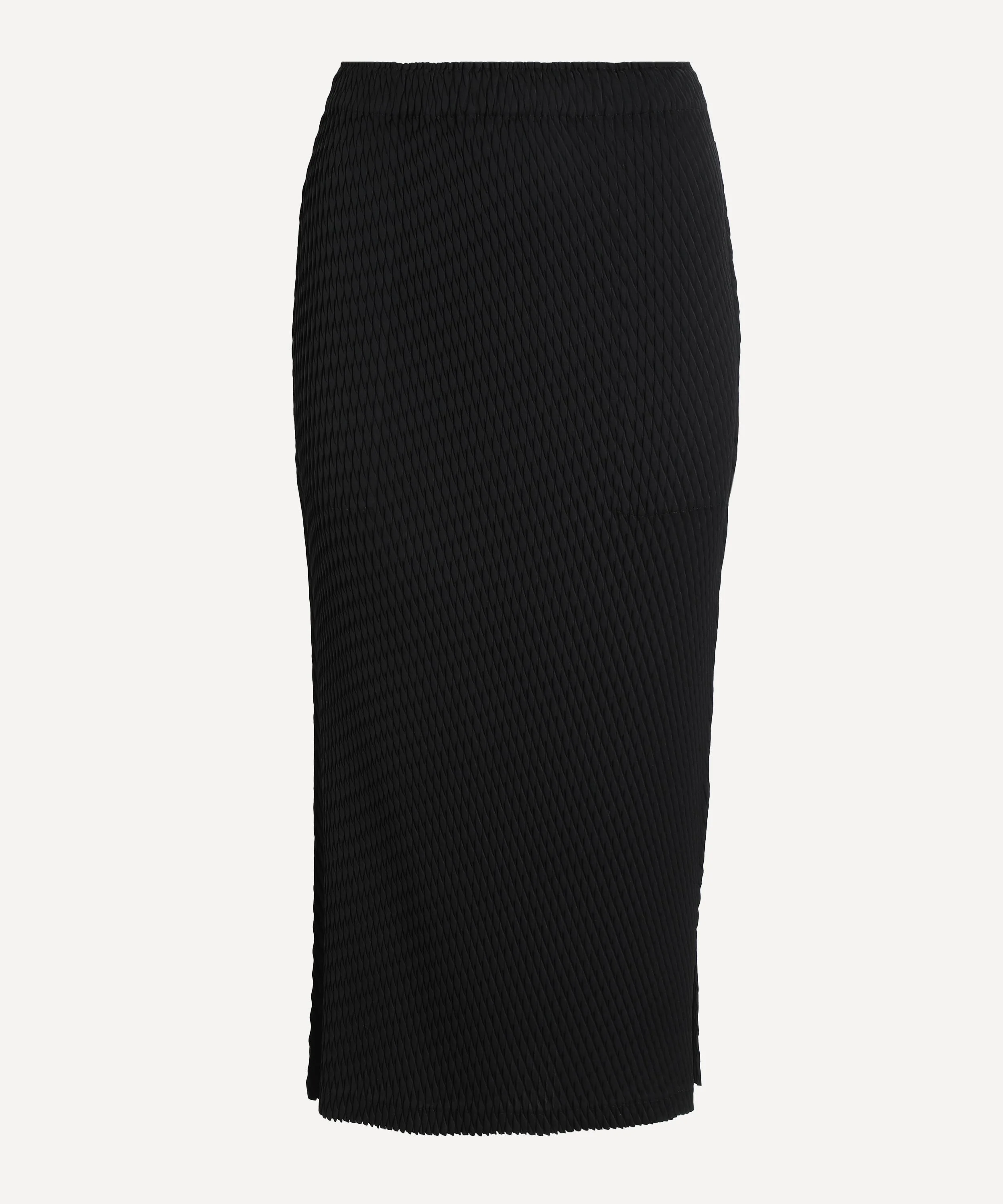 Sleek Pleats Midi Skirt - 1