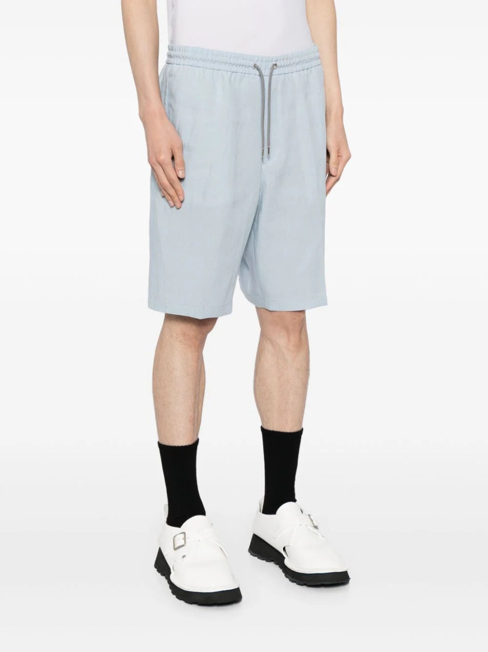 DRAWSTRING-WAIST LINEN SHORTS - 3