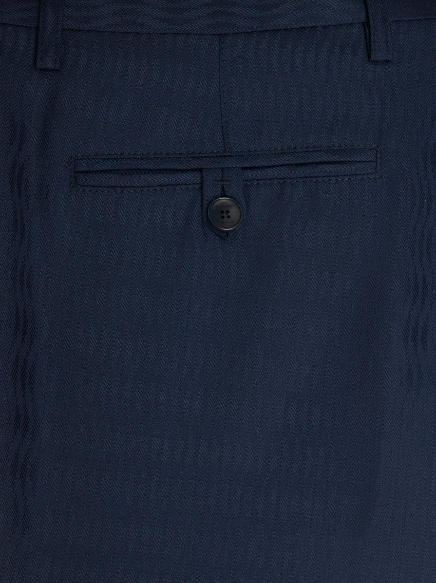 WOOL JACQUARD TROUSERS - 7