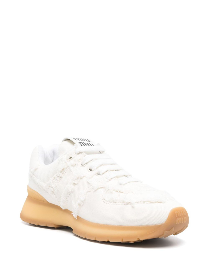 Miu Miu denim sneakers outlook
