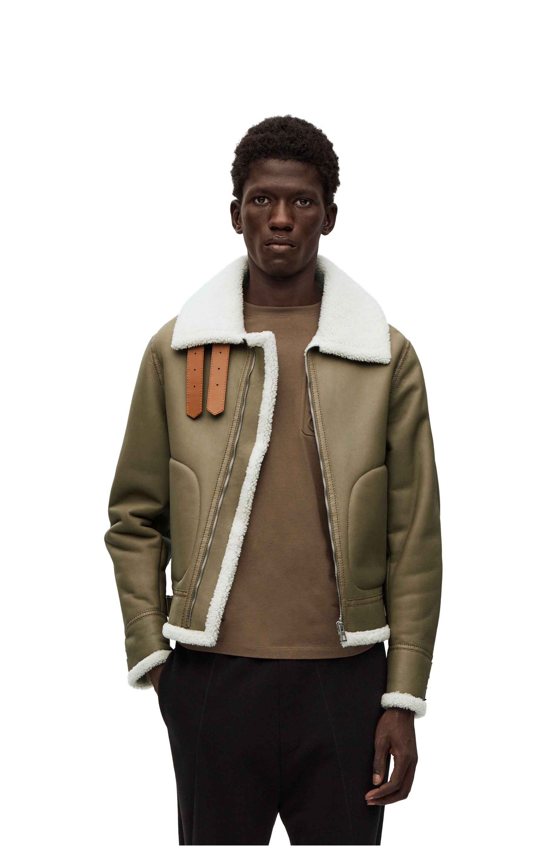 Aviator jacket in shearling - 3