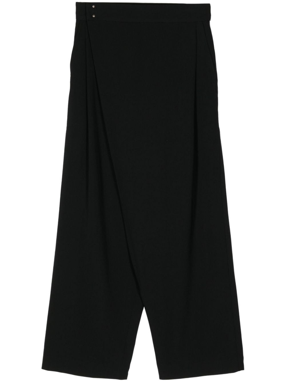 draped straight-leg trousers - 1
